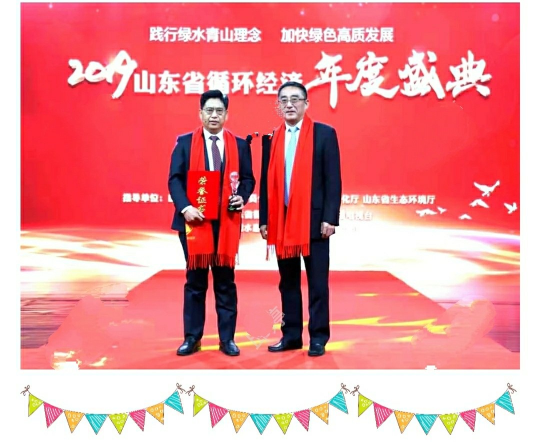 一定发运业董事长董和玉荣获“2019山东省循环经济十大年度人物”